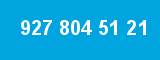 927 804 51 21 927 804 51 21